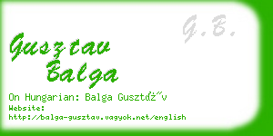 gusztav balga business card